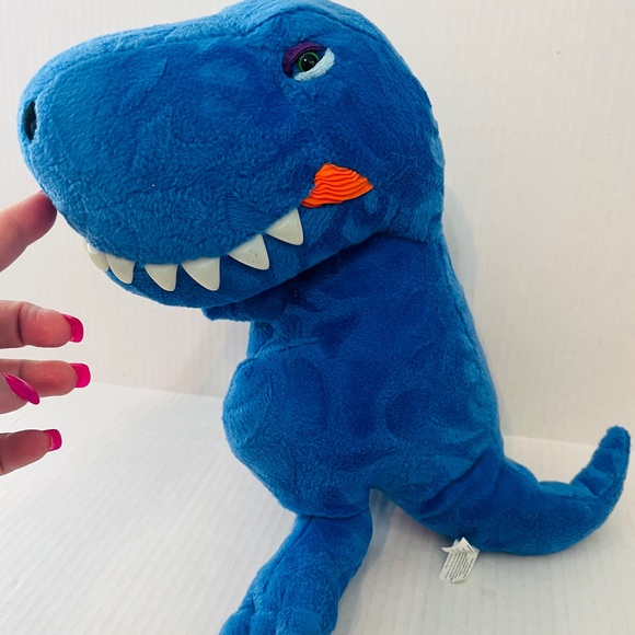 MANHATTAN TOY BLUE T-REX TYRANNOSAURUS DINOSAUR PLUSH - Picture 2 of 7